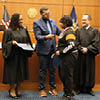  Twelve students in the Rochester City School District’s J.U.S.T. L.A.W. essay contest were honored 